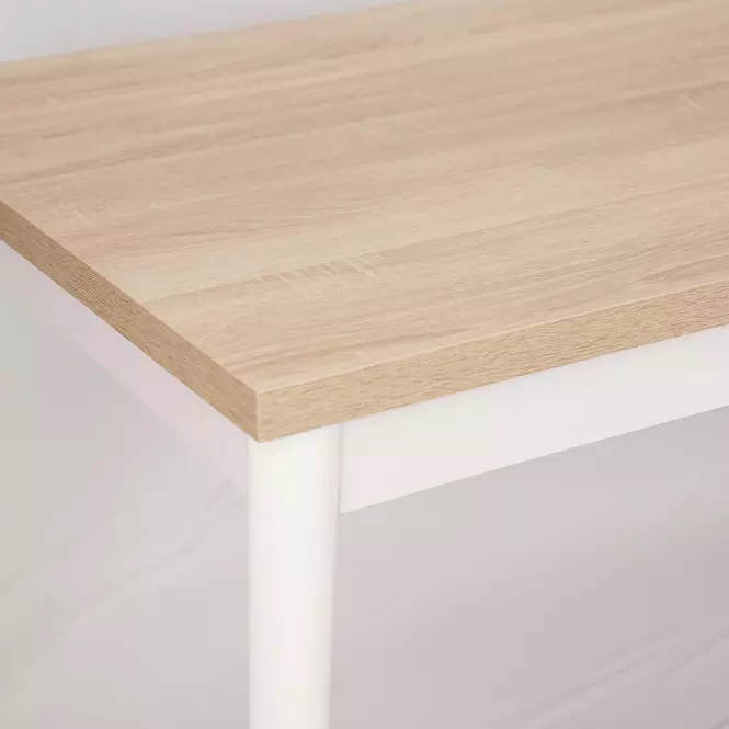 Stôl ST-05 140x80+40 cm sonoma/biela