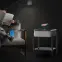 Stolík s Reproduktorom Piksel sivý,9