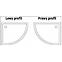 Vanička polokrúhla Look Rea K7909 white 80x100 ľavý,4