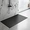 Vanička obdĺžniková Bazalt Long black 80x100,5