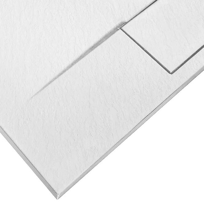 Vanička obdĺžniková Bazalt white 80x100