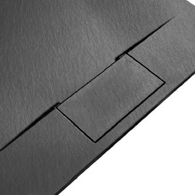 Vanička obdĺžniková Bazalt Long black 80x120,3