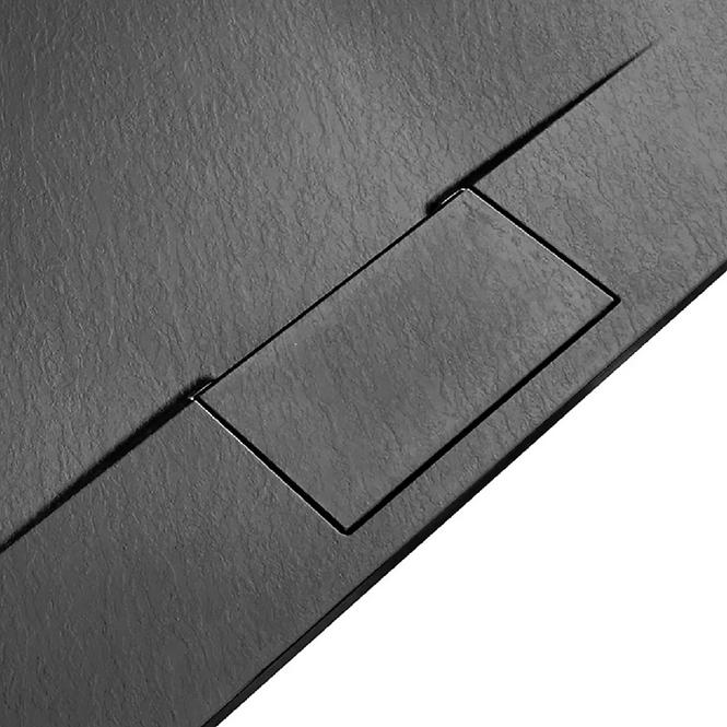 Vanička obdĺžniková Bazalt Long black 90x120