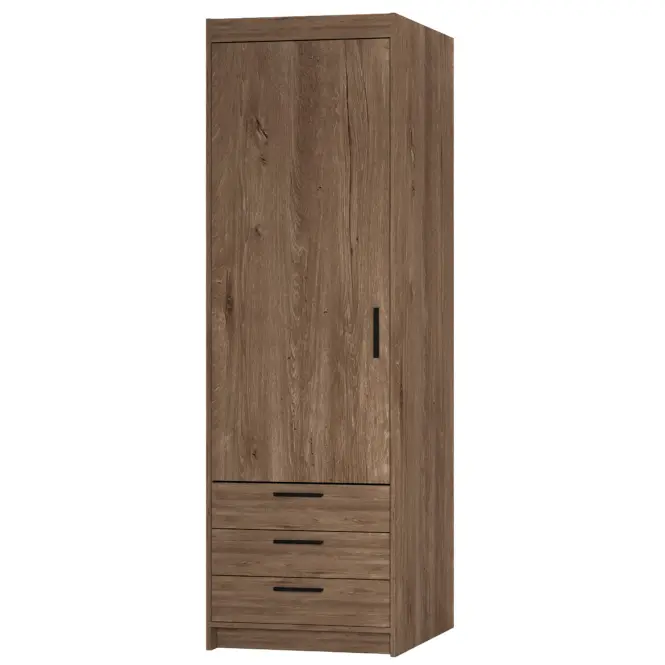 Skriňa Elena 60 cm – dub lefkas, jednodverová, zásuvky