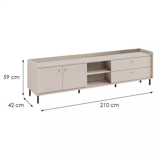 TV Stolík Grande GR7 2D2S béžová,2