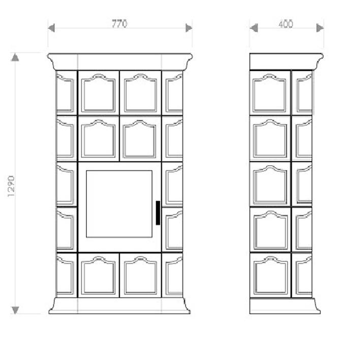 Krbové kachle Altenburg Glassgreen 8 kW,3