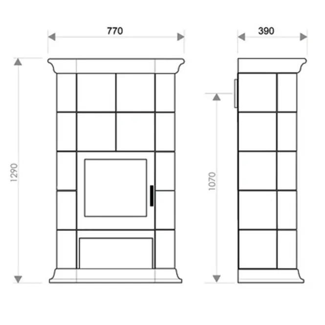 Krbové kachle Altenburg Glassgreen 8 kW,5