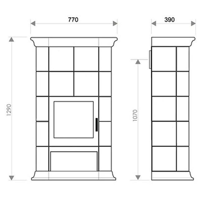 Krbové kachle Altenburg Glassgreen 8 kW,5