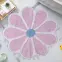 Kúpeľňový koberček Fi 70cm ružový Cotton Floral,4