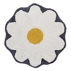 Kúpeľňový koberček Ø60cm biely Cotton Floral