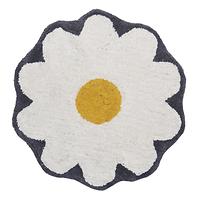 Kúpeľňový koberček Ø60cm biely Cotton Floral