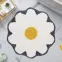 Kúpeľňový koberček Ø60cm biely Cotton Floral,2