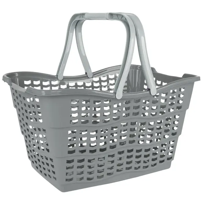 Nákupný košík Nordic sivý 40x29x22,5 cm 15l 130
