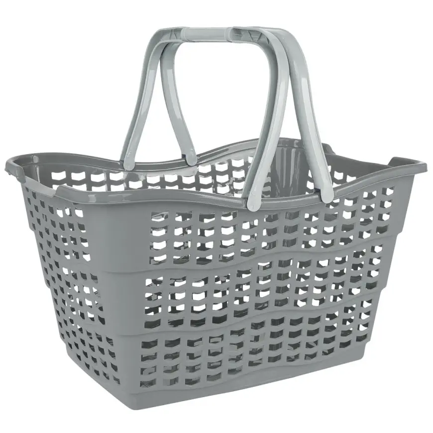 Nákupný košík Nordic sivý 40x29x22,5 cm 15l 130