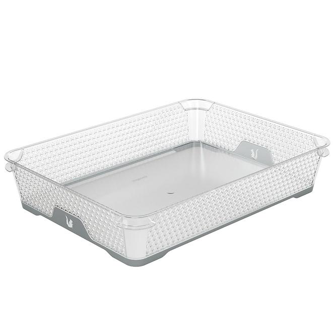 Kôš s protišmykovou funkciou a4 sivý 36x26,5x7 130