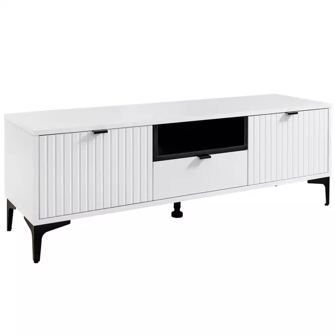 TV Stolík Fabio 2D1S doska biela