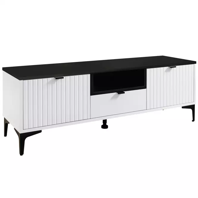 TV Stolík Fabio 2D1S doska čierna