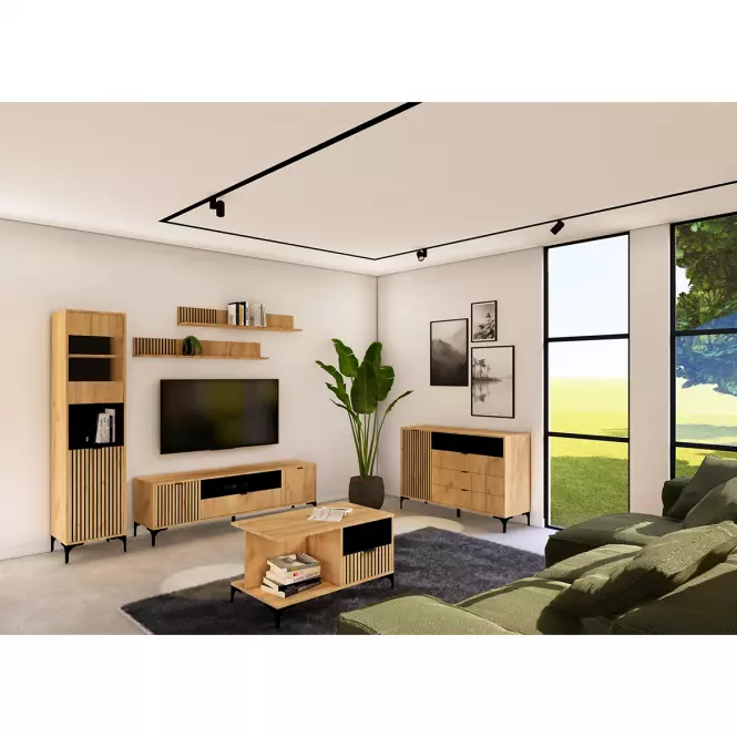 TV Stolík Margo 2D1S craft zlatá,3