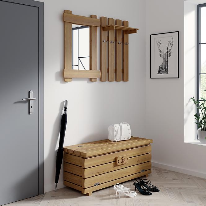 Skrinka na topánky dub 111x40x46,3