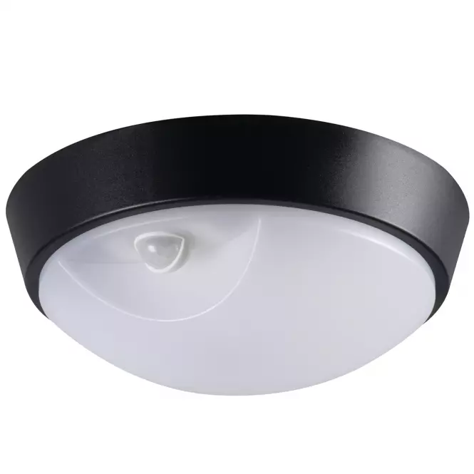 Stropné svietidlo CHIR LED 14W 66306 so senzorom pohybu čierna IP65 PL1