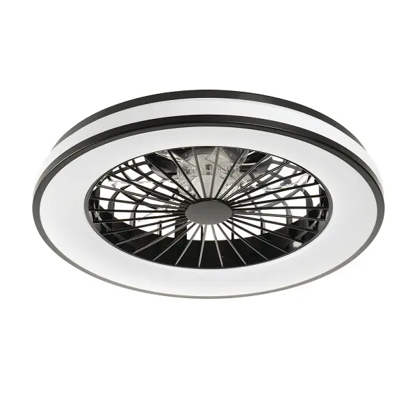 Stropný ventilátor s osvetlením ISAFI LED 66299 BLACK PL1