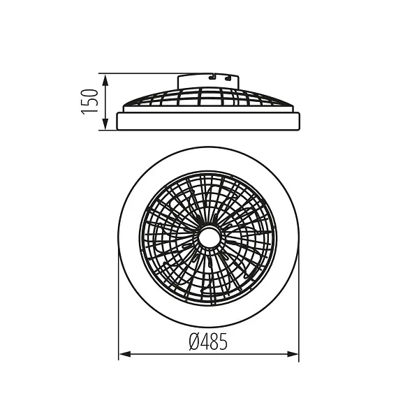 Stropný ventilátor s osvetlením ISAFI LED 66299 BLACK PL1,2