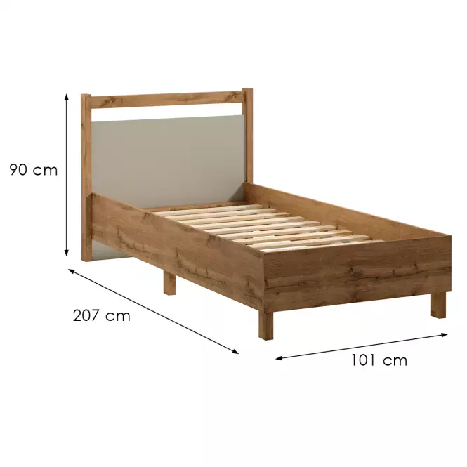 Posteľ Indygo L90 dub wotan-beige
