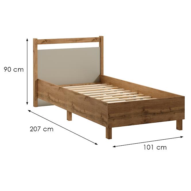 Posteľ Indygo L90 dub wotan-beige