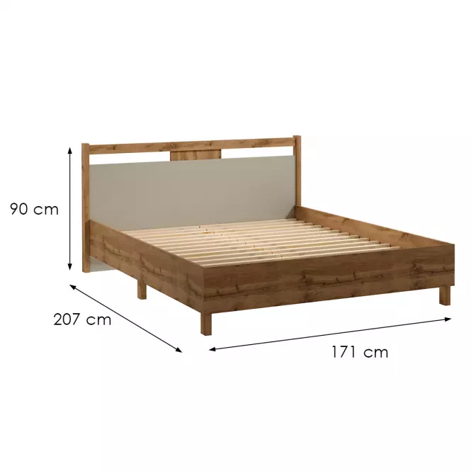 Posteľ Indygo L160 dub wotan-beige