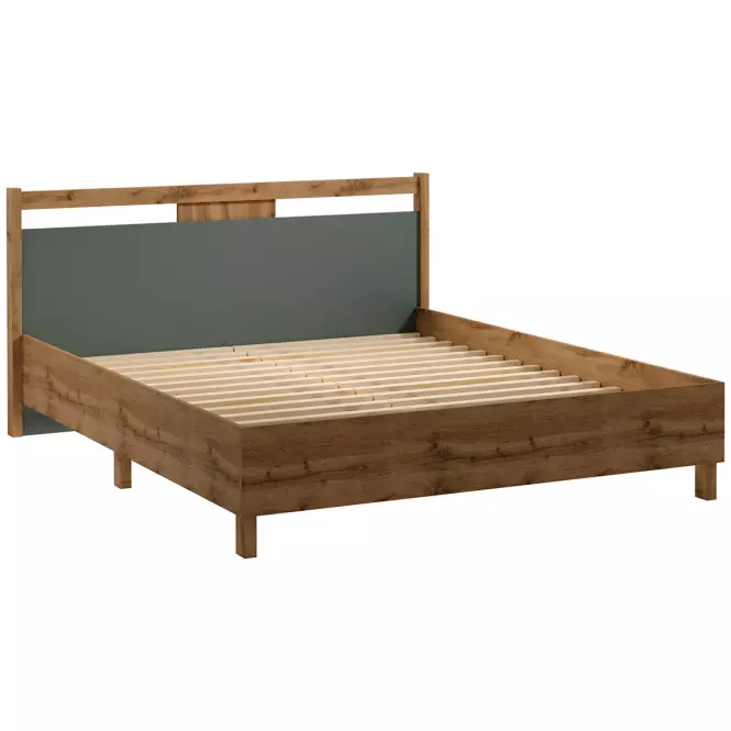 Posteľ Indygo L160 dub wotan-green