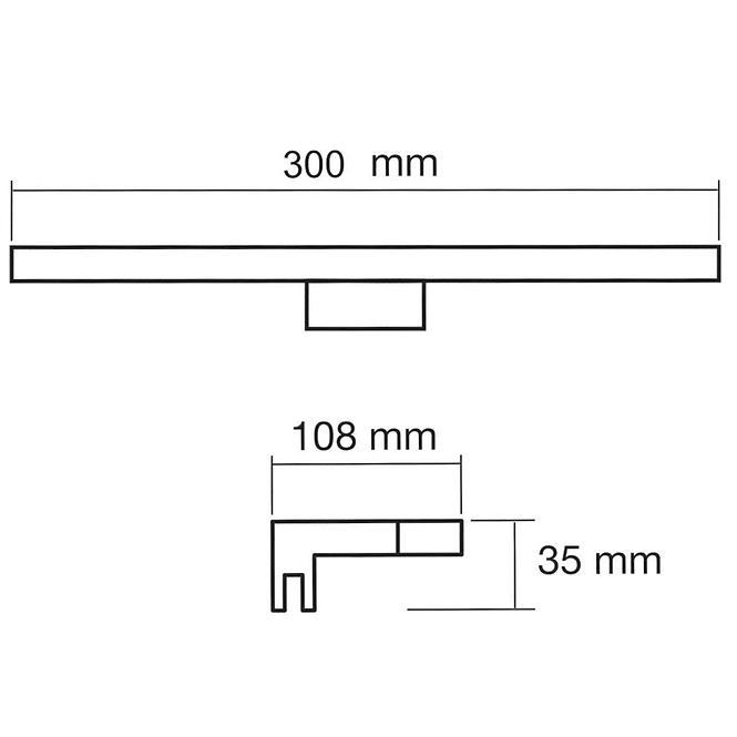 Luster Q-300B LED BLACK 5W 30CM K1