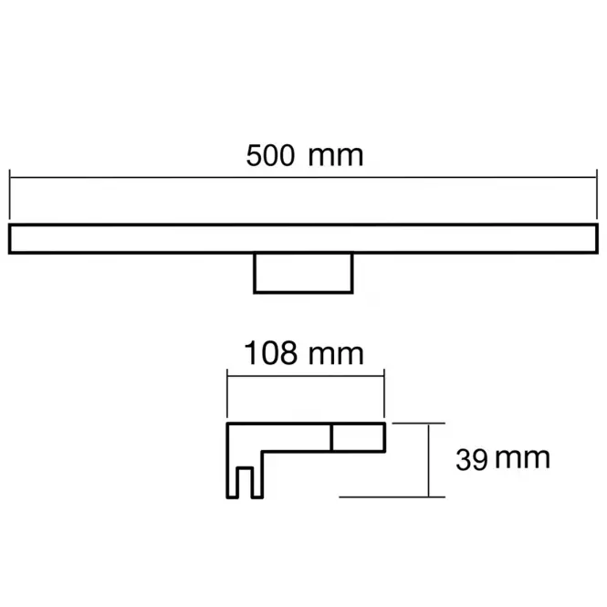 Luster Q-301B LED BLACK 8W 50CM K1