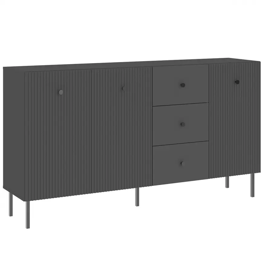 Komoda Viena 3D3S antracit