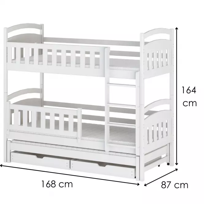 Posteľ Blanka 80x160 white,2