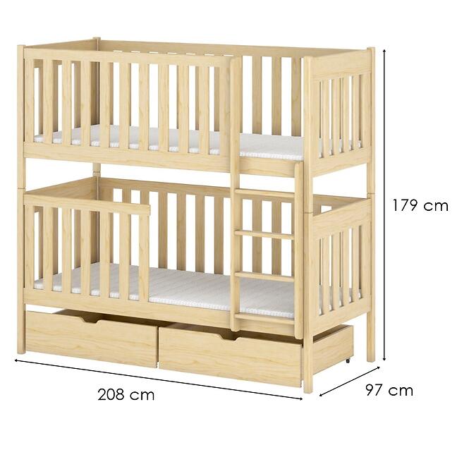 Posteľ Dawid 90x200 borovica