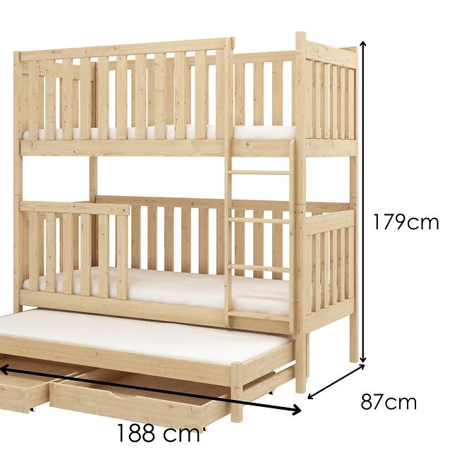 Posteľ Emilka 80x180 borovica