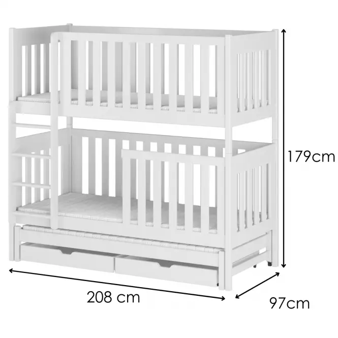 Posteľ Emilka 90x200 white,2