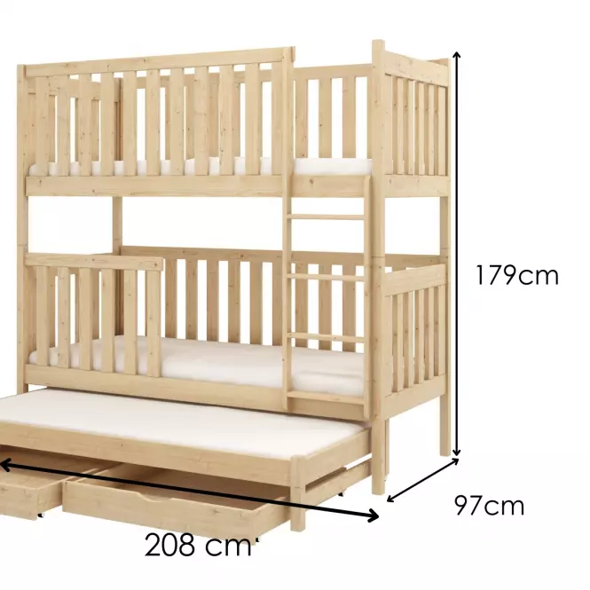 Posteľ Emilka 90x200 pine,2