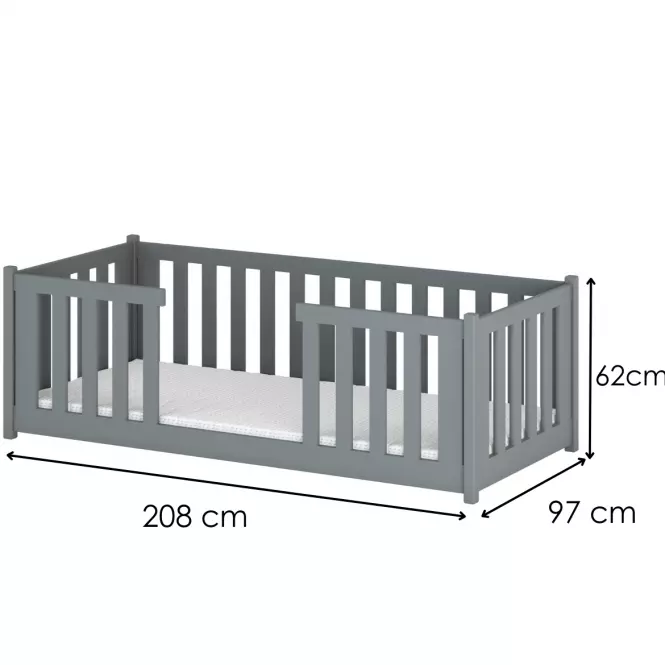 Posteľ Fero 90x200 grey,2