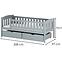 Posteľ Gucio 90x200 grey,2