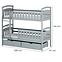 Posteľ Ignas 90x200 grey,2