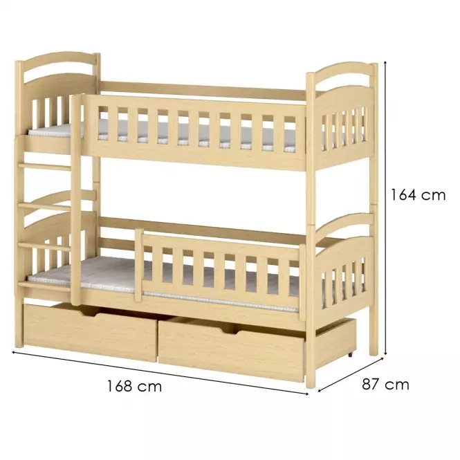 Posteľ Ignas 80x160 pine