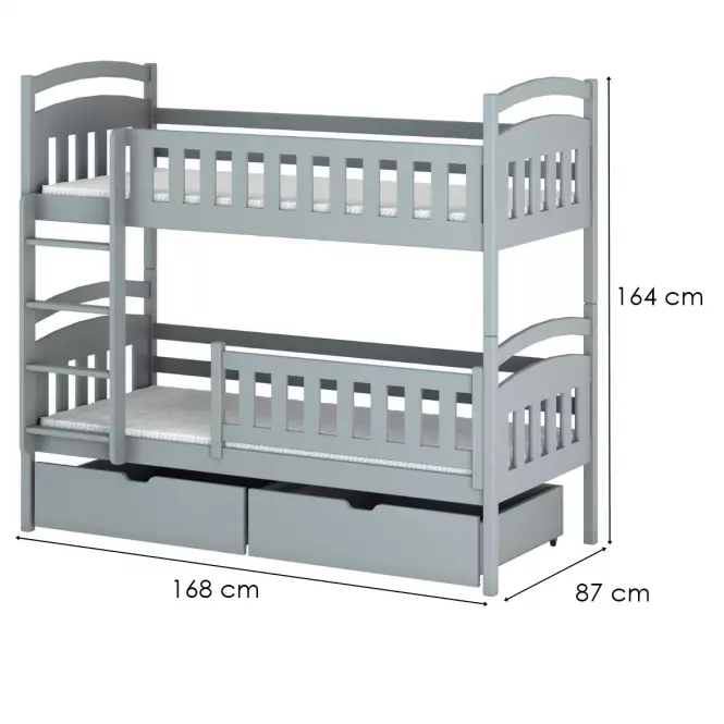 Posteľ Ignas 80x160 grey,2
