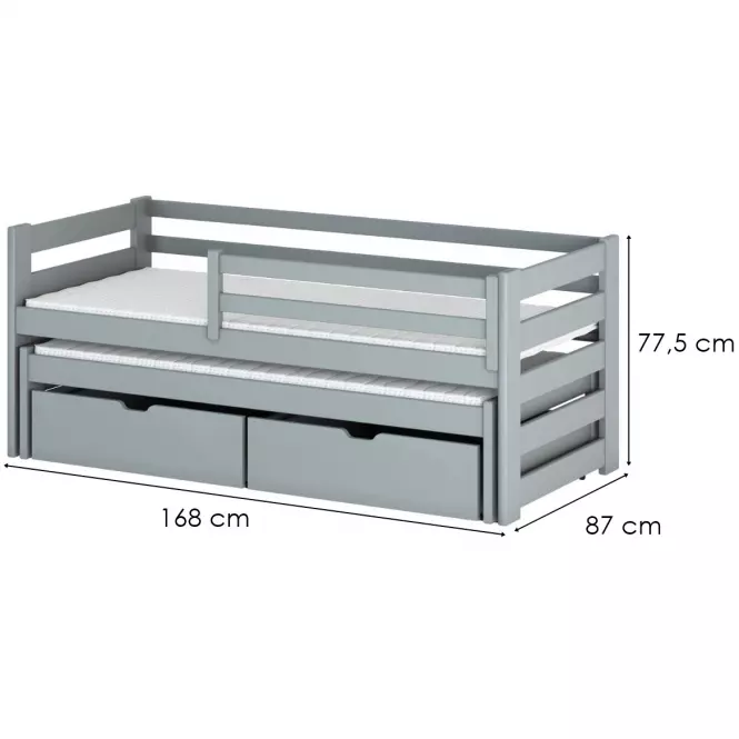Posteľ Senso 80x160 grey,2