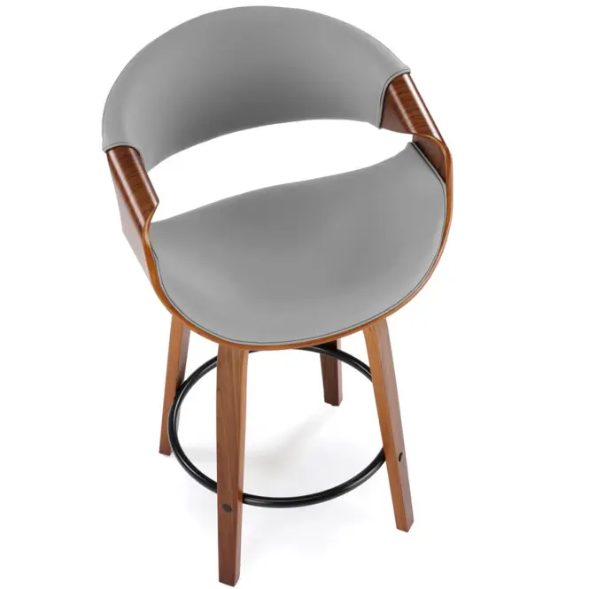 Barová Stolička H123 orech/sivá,7