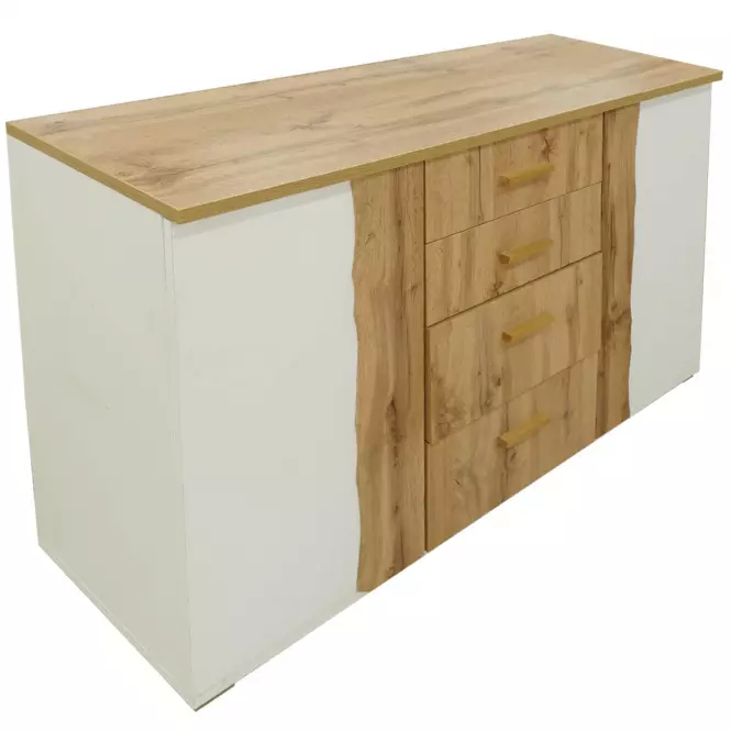 Komoda Wood 03 130 biela/wotan