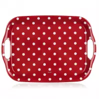 Tácka s úchytmi Dots 36x25,5cm červená 12530541