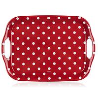 Tácka s úchytmi Dots 36x25,5cm červená 12530541