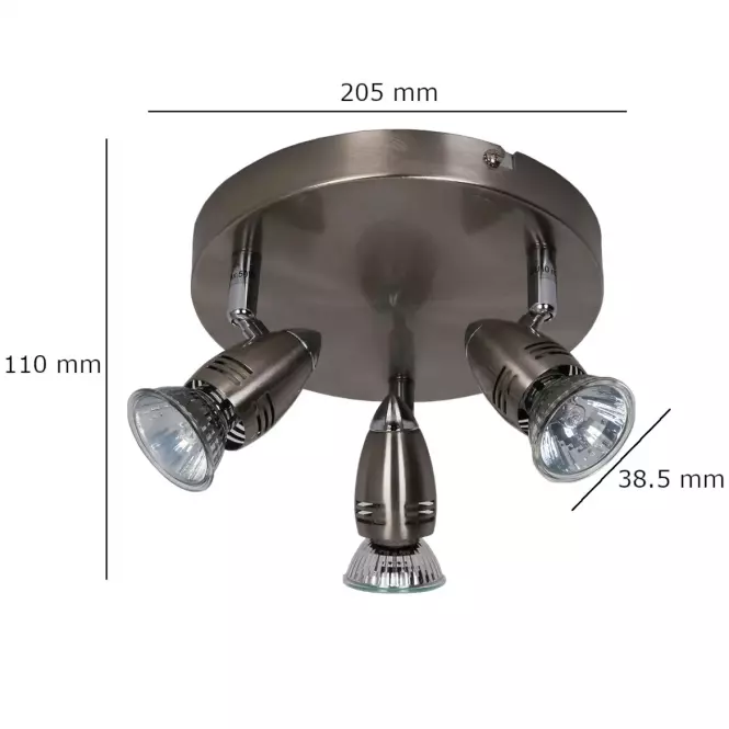 Stropné bodové svietidlo  Mag GU1016A-3R LS3