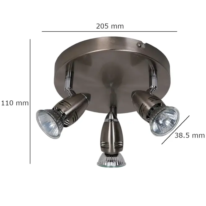 Stropné bodové svietidlo  Mag GU1016A-3R LS3,6